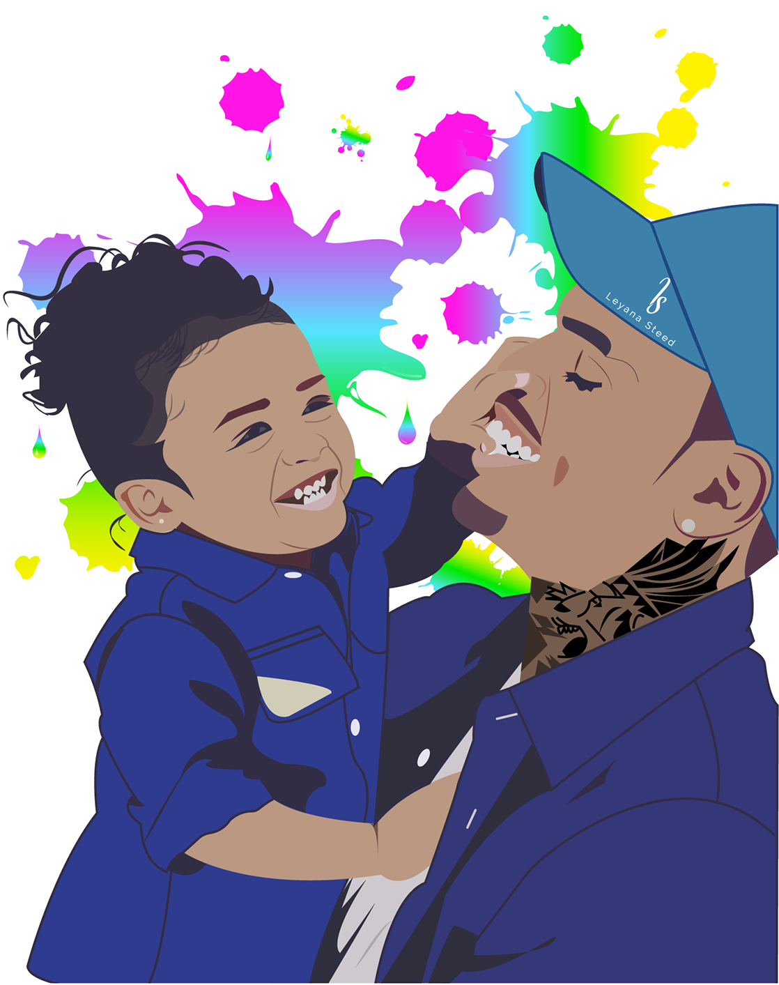 Chris Brown And Royalty Cartoon (1200x1680), Png Download
