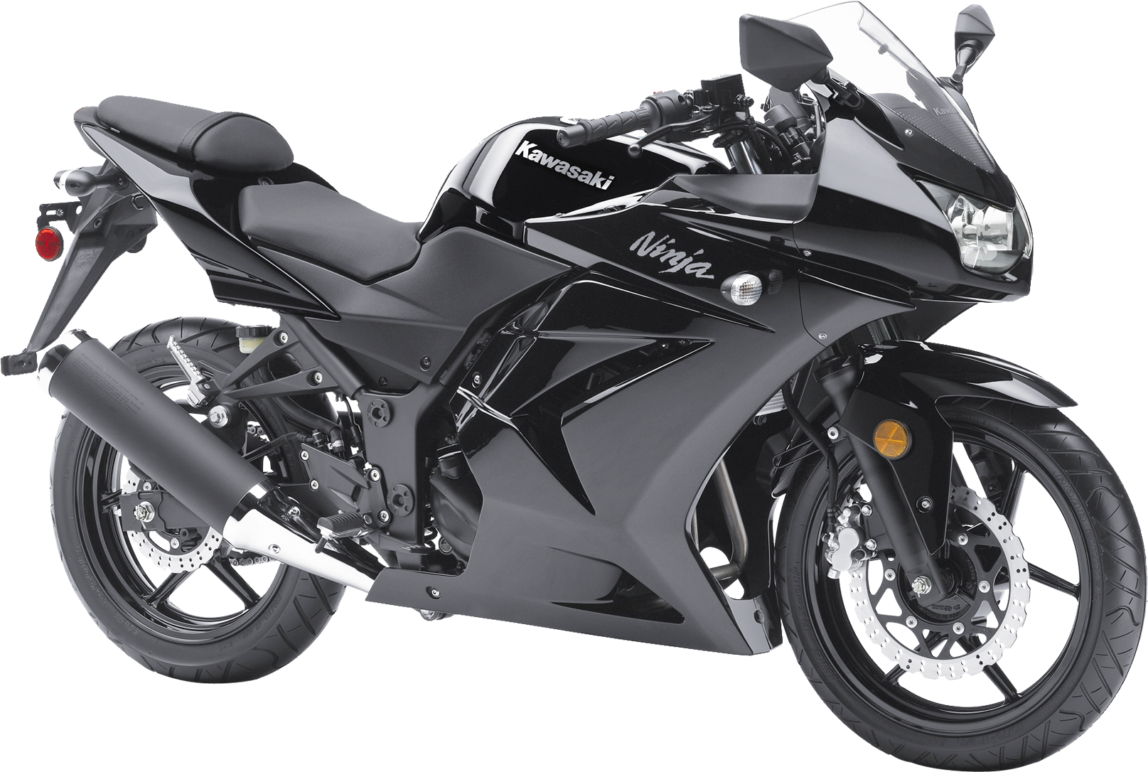 Kawasaki Ninja Black Motorcycle Bike Png Image - Kawasaki Ninja 250r (1705x1176), Png Download