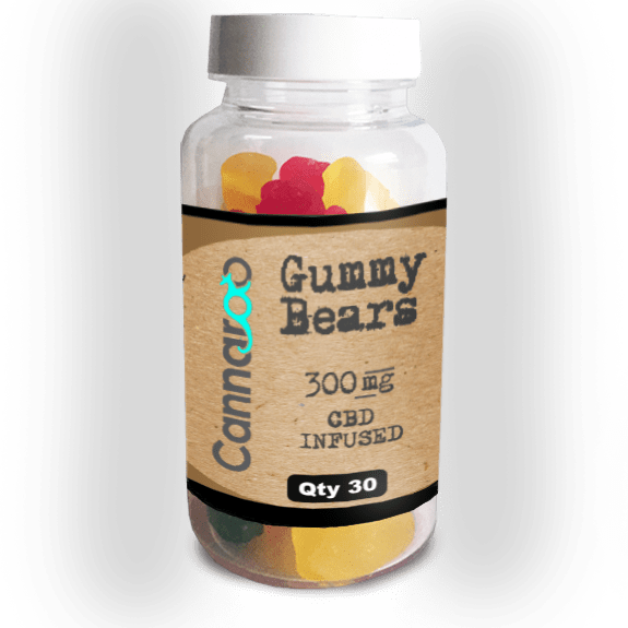Cbd Gummy Bears - Glass Bottle (575x575), Png Download