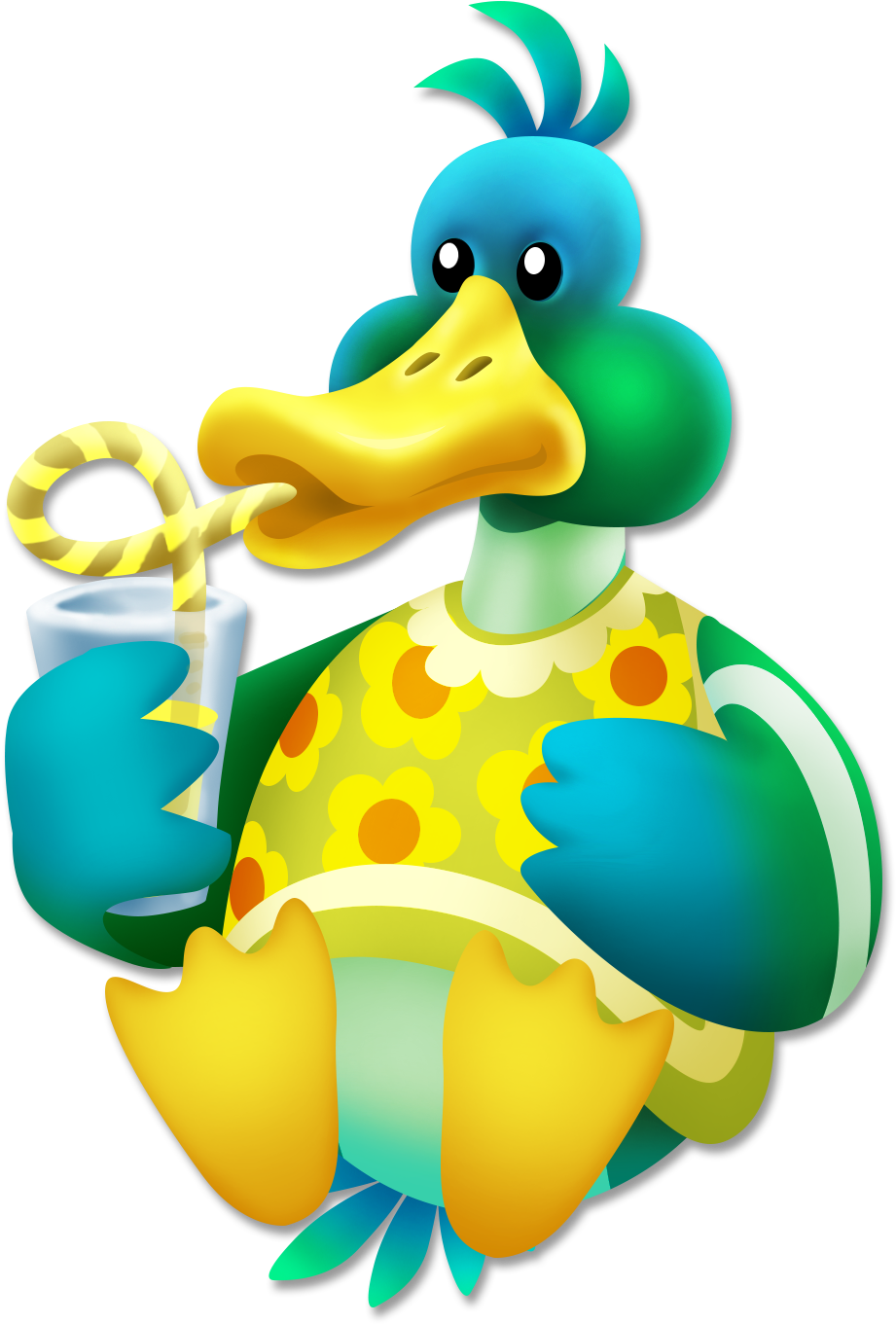 Duck Cocktail - Ente Png (1425x1425), Png Download