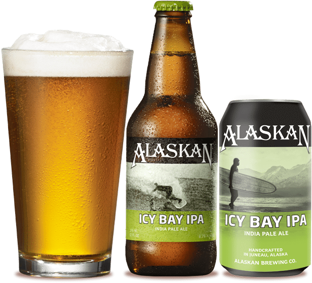 Icy Bay - Alaskan White Wheat Ale - 12 Fl Oz Bottle (619x583), Png Download