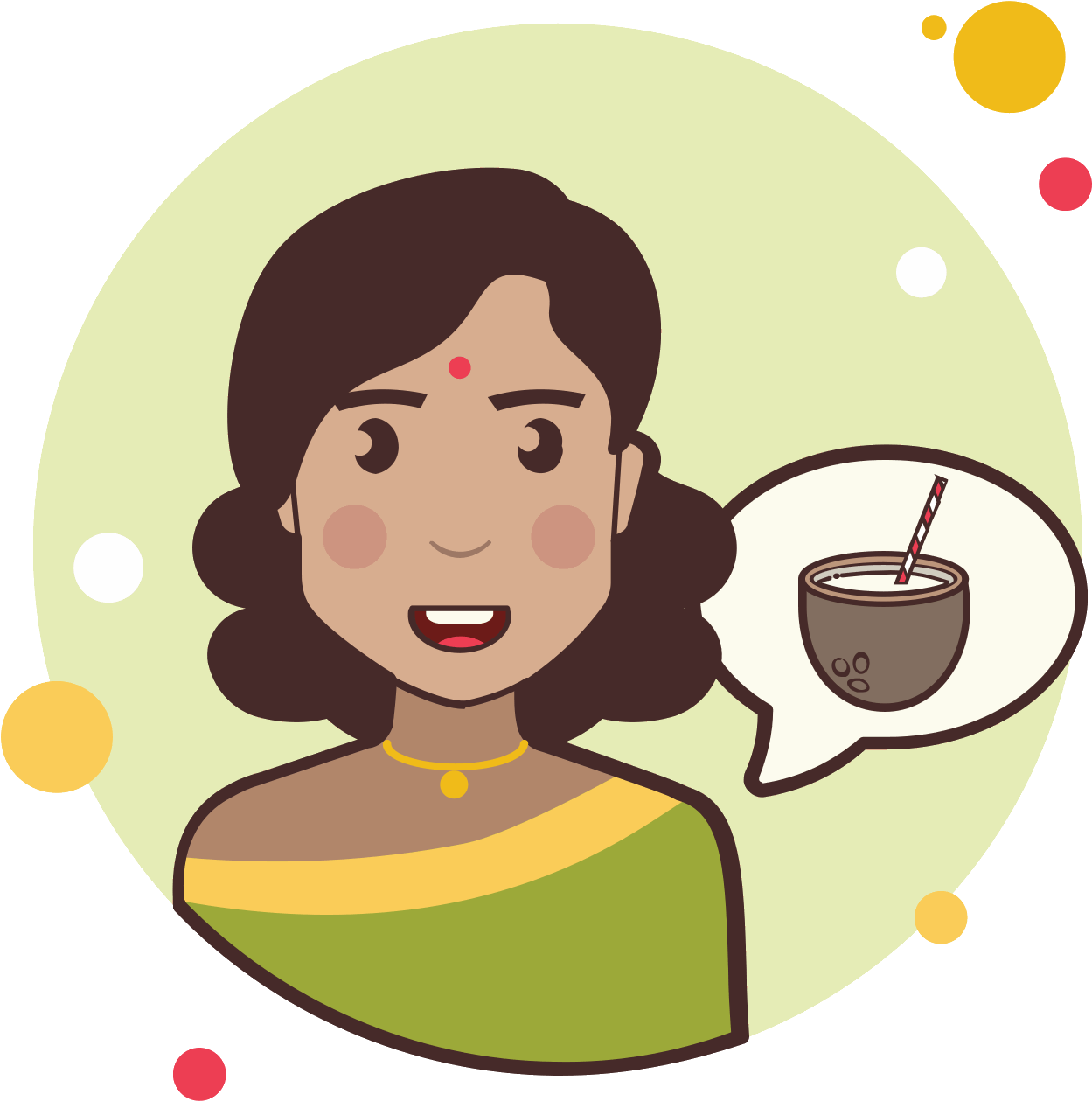 Girl And Coconut Cocktail Icon - Personas Con Interrogacion Png (1600x1600), Png Download