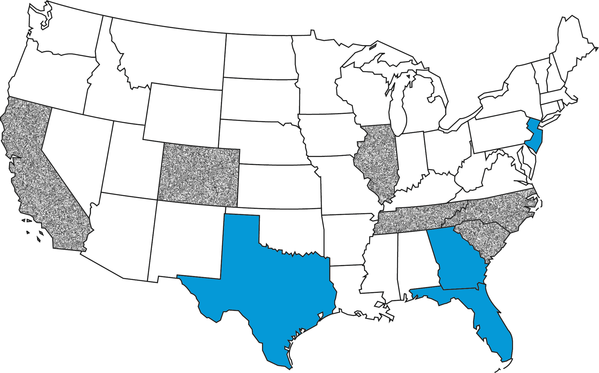 Where We Are - Hispanic Population By State 2017 (2020x1257), Png Download