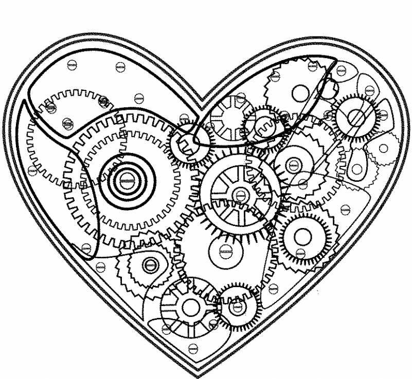 Grs2112 Gears Of My Heart - Gourmet Rubber Stamps Cling Stamps 3.25"x6.75"-the (800x1007), Png Download