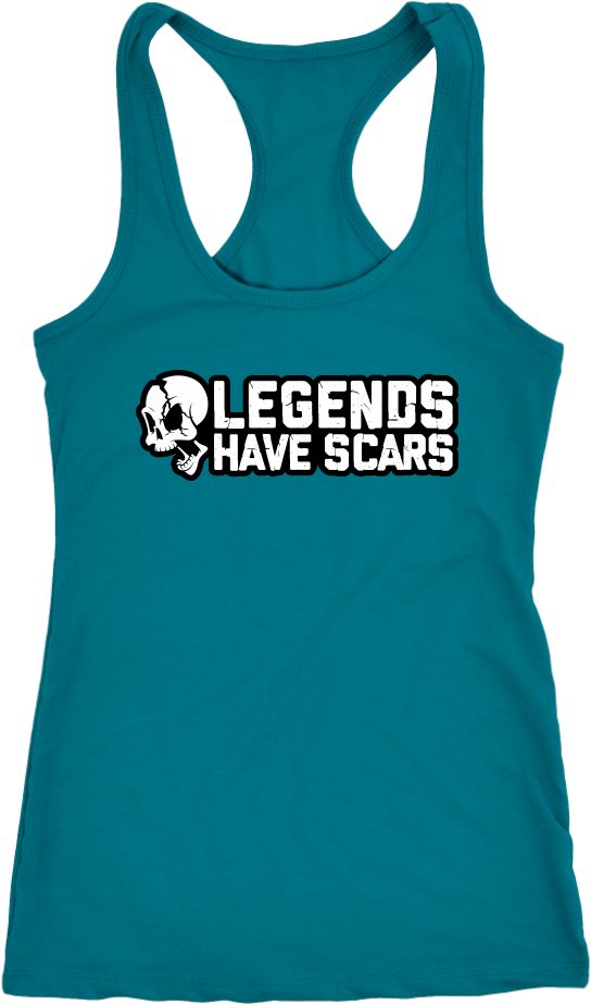 Legends Have Scars Ladies Racerback - Shirt (1024x1024), Png Download