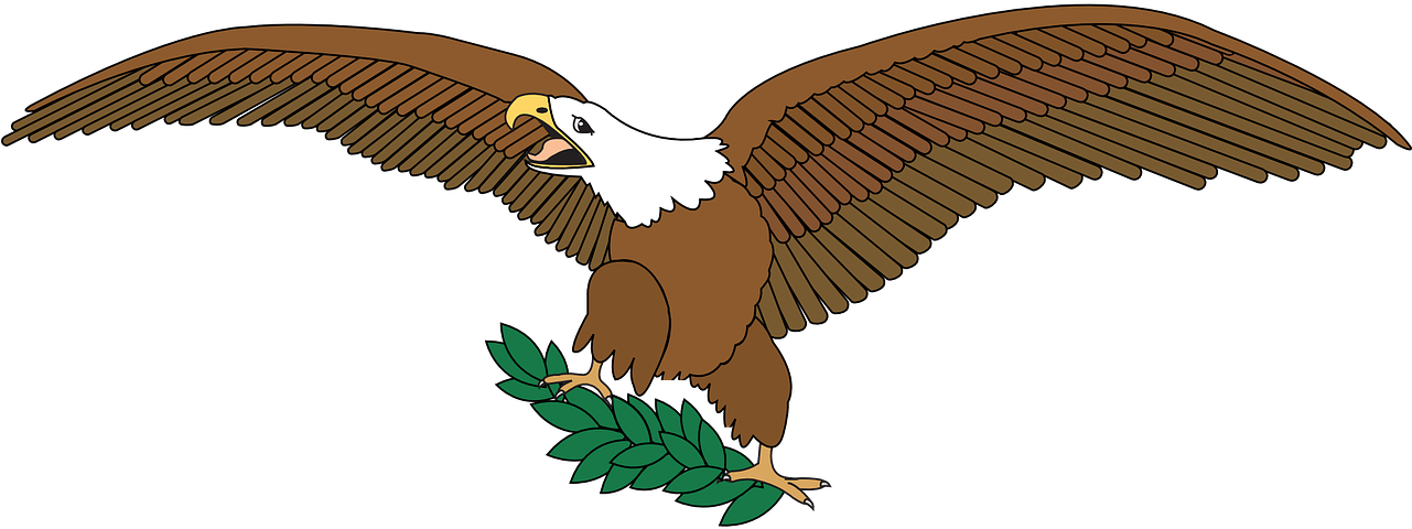 Spread Eagle Peace Bird Flying Png Image - Aguila De La Paz (1280x640), Png Download