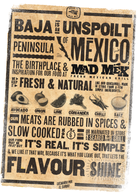 Flavours Of Baja - Mad Mex (471x693), Png Download