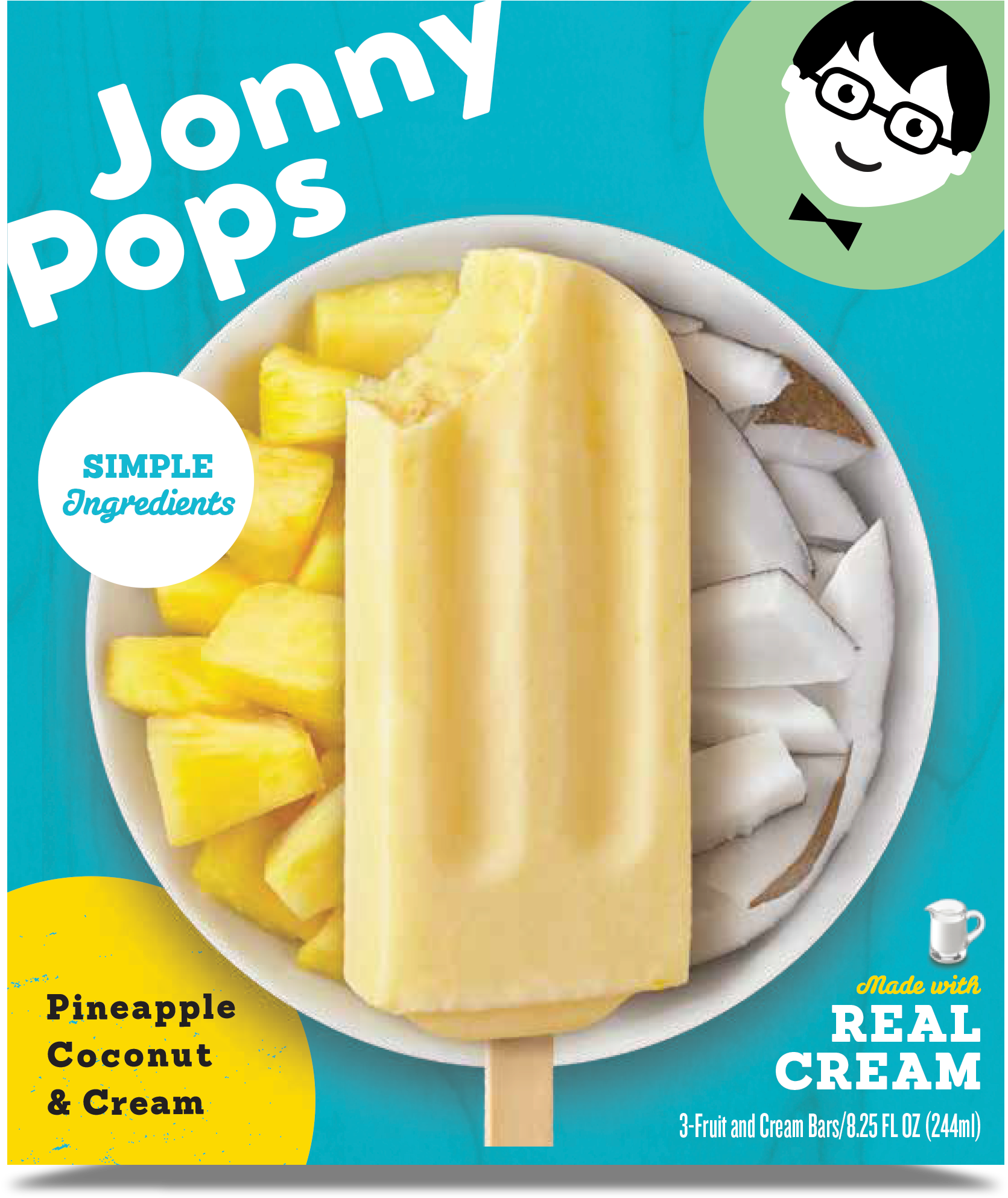 Fruit First - Jonnypops Fruit And Cream Bars (2274x2469), Png Download