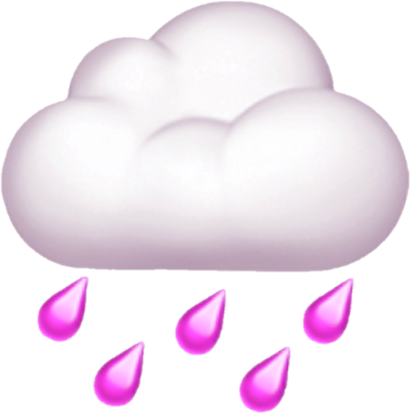Clouds Cloud Rain Raining Pink Overlay Overlay Emoji - Rare Ethan Nestor (1024x1024), Png Download
