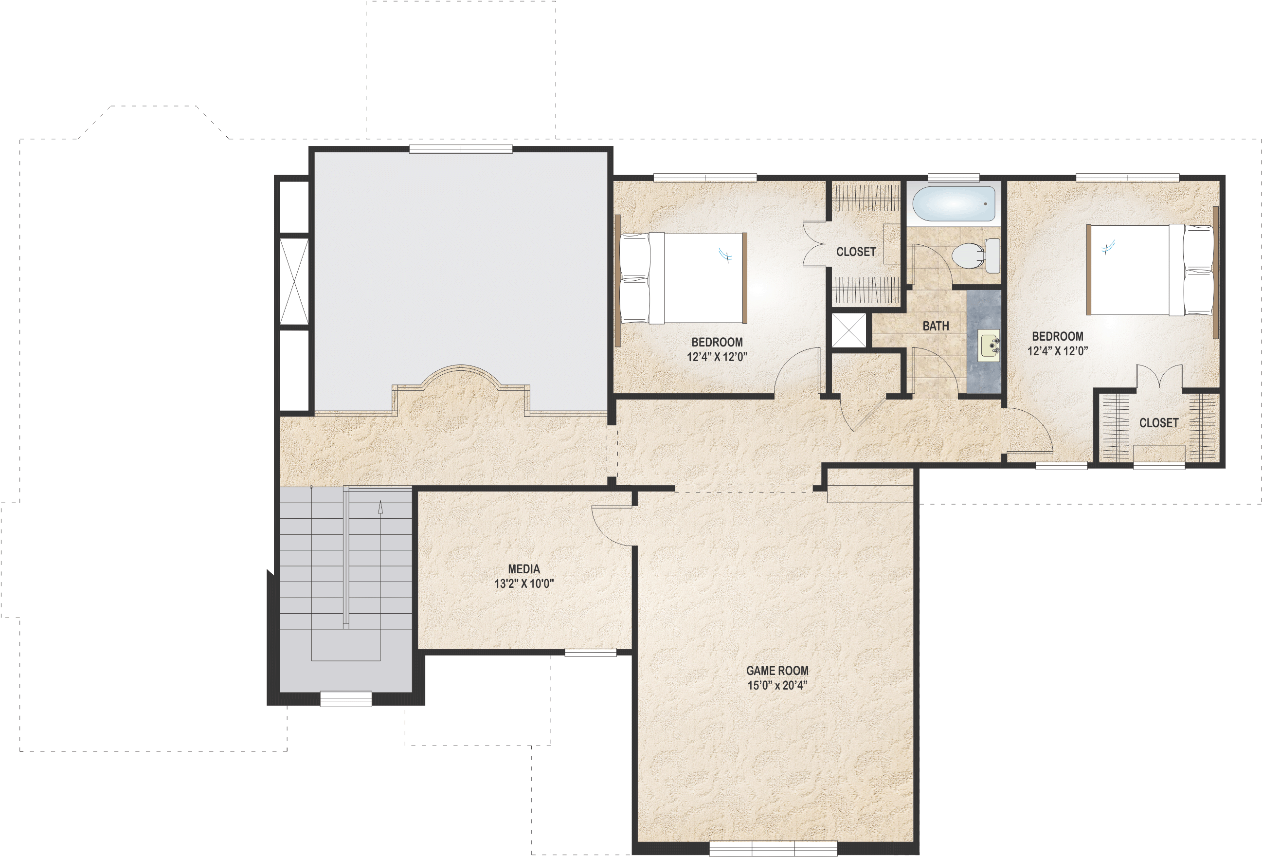Makario 2nd Floor - Floor Plan (2688x2061), Png Download