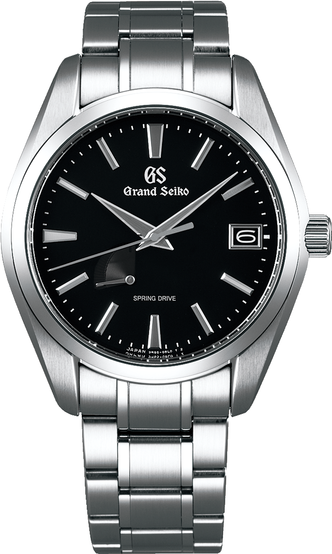 Grand Seiko Sbga203 - Grand Seiko Spring Drive Black (1102x1102), Png Download