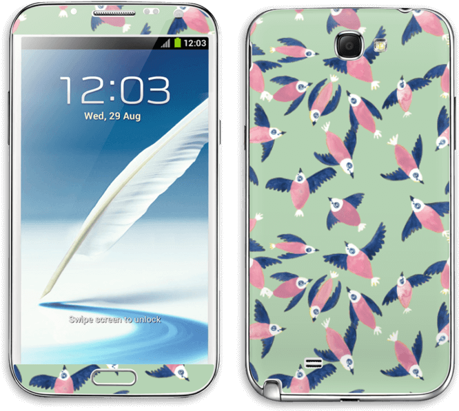 Birds In Pink - Belkin Screen Overlay Screen Protector For Samsung (800x684), Png Download