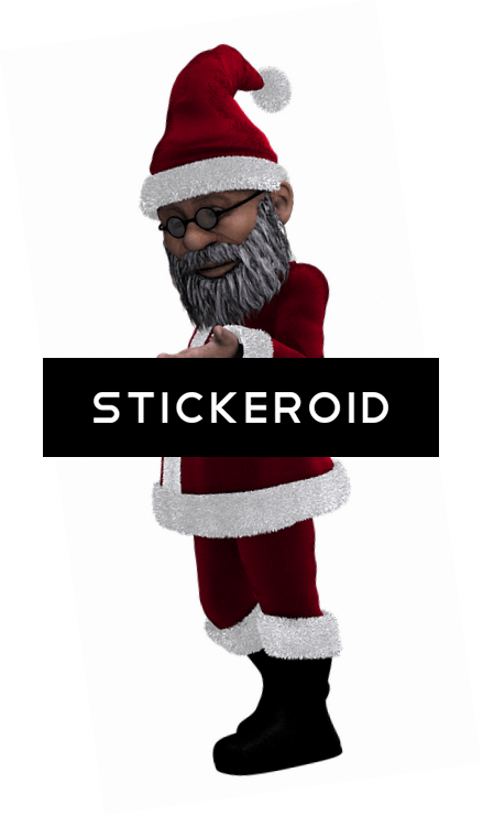 Santa Claus Skinny Version Palm Up - Hand (439x741), Png Download