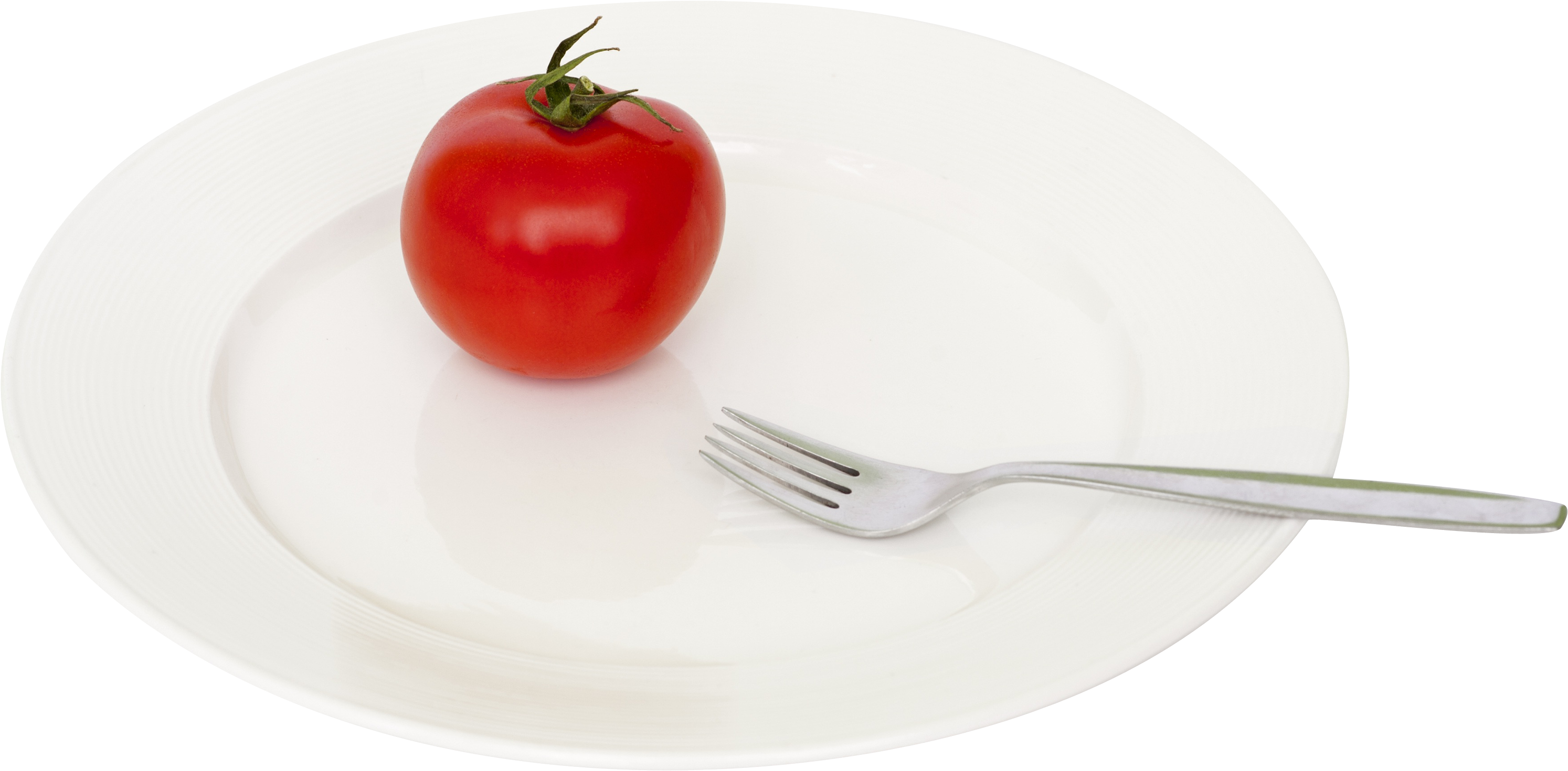 Plate Tomato Fork Png Transparent Image - Still Life Photography (3200x2368), Png Download