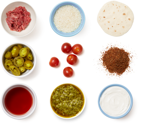 Cilantro Beef Tacos With Fresh Tomatoes & Spiced Rice - Taco (700x477), Png Download