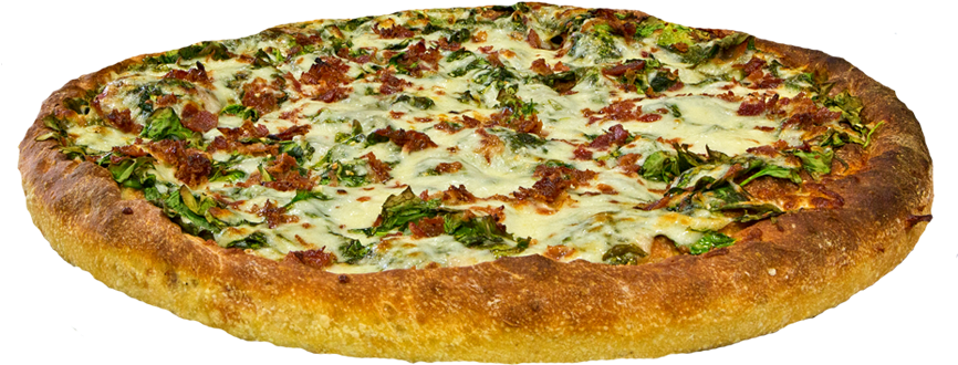 Spinach, Bacon And Garlic - Bacon (900x600), Png Download