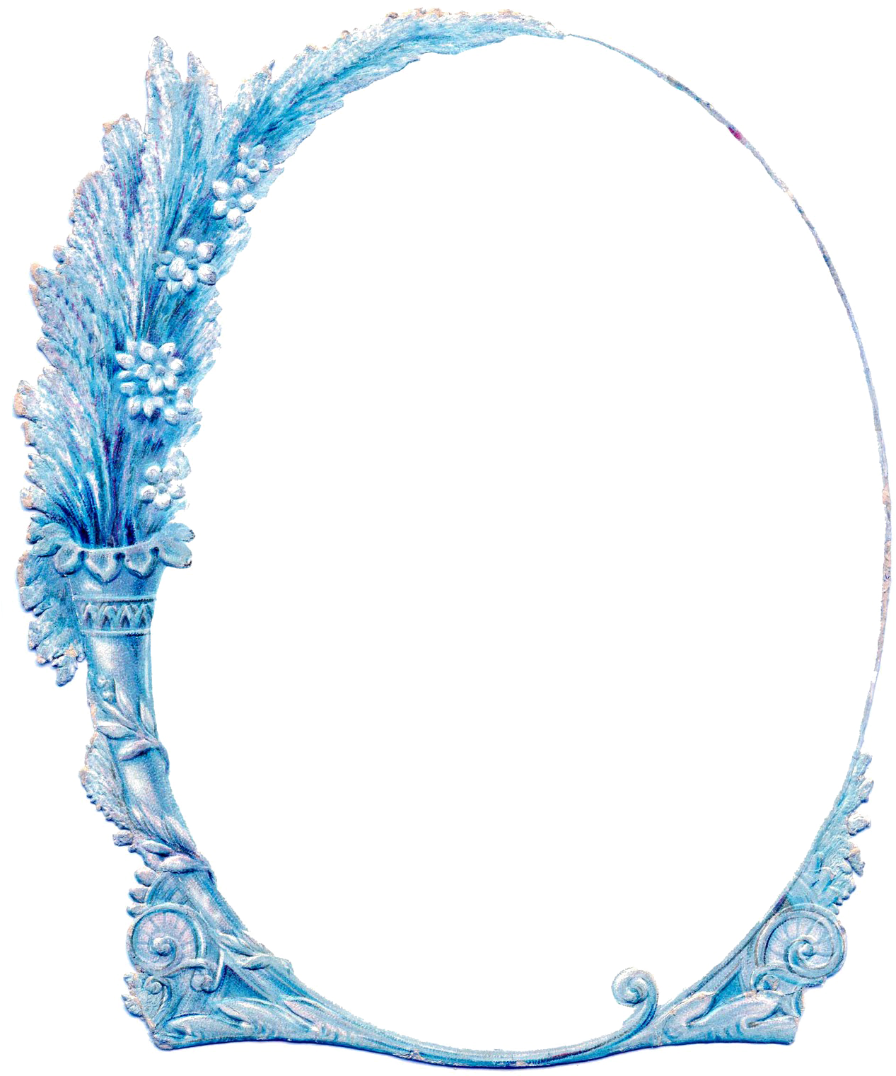Turquoise Floral Border Png Download Image - Heart Touching Suvichar In Hindi (1301x1600), Png Download