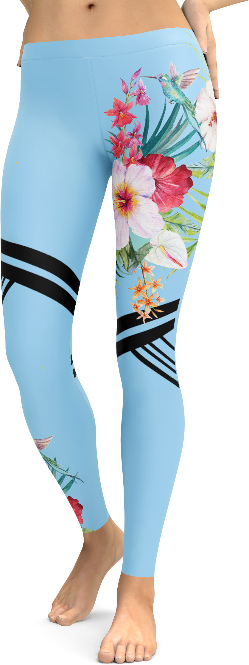 Blue Tropical Flower Leggings - Irish Pride - Limited Edition (1000x2300), Png Download