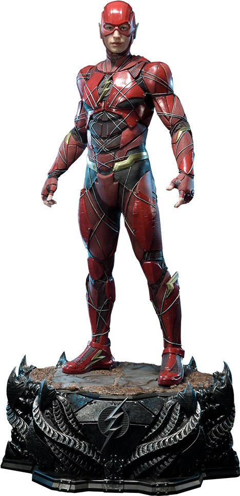 Justice - Justice League Flash Statue (480x964), Png Download