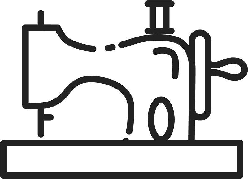 Iconic Sewing Machine Rubber Stamp - Sewing Machine (800x800), Png Download