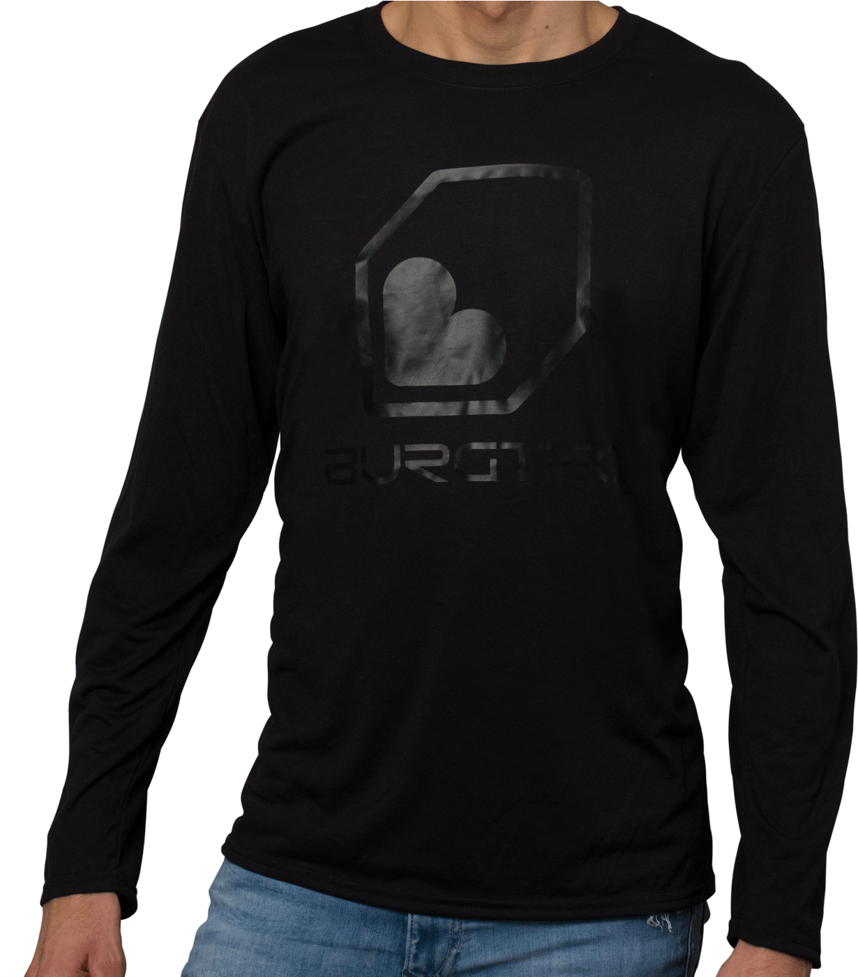 Black On Black Long Sleeve Tec T-shirt - Sleeve (1400x1400), Png Download