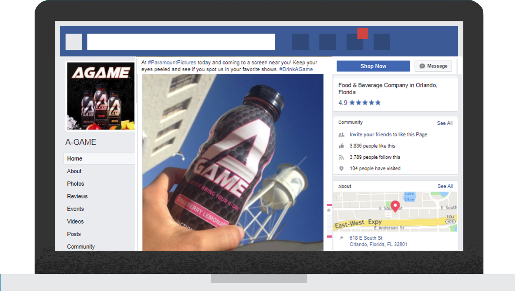 A-game Drink Paramount Pictures - Hollywood (1716x993), Png Download