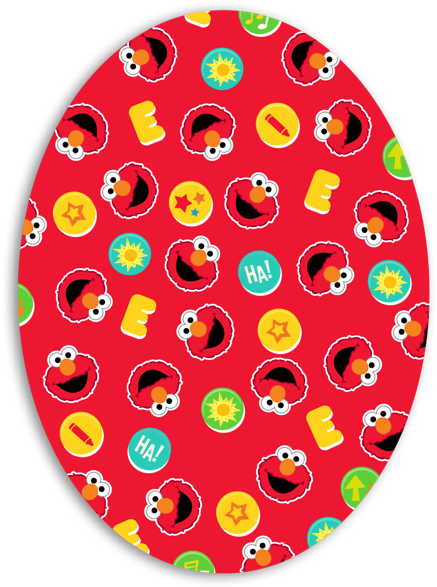 Sesame Street Elmo Sleeptime Lite Shell Pattern - Circle (600x600), Png Download
