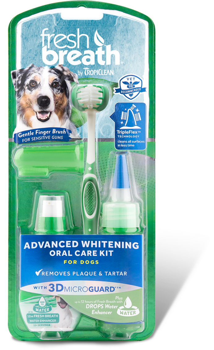 Fresh Breath By Tropiclean Advanced Whitening Oral - New Fresh Breath Advanced Whitening Oral Care Kit For (822x1200), Png Download