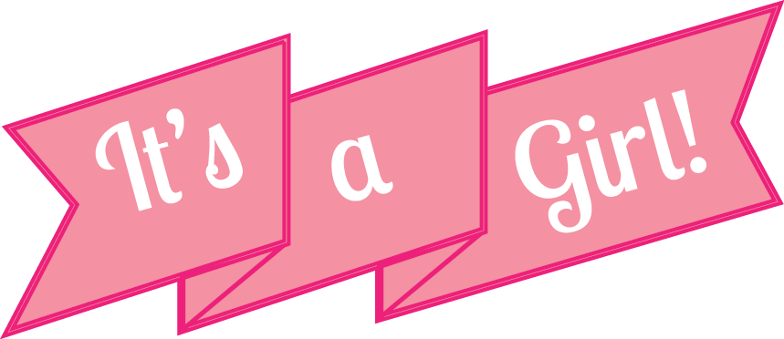 Its A Girl Png - It's A Girl Png (859x372), Png Download