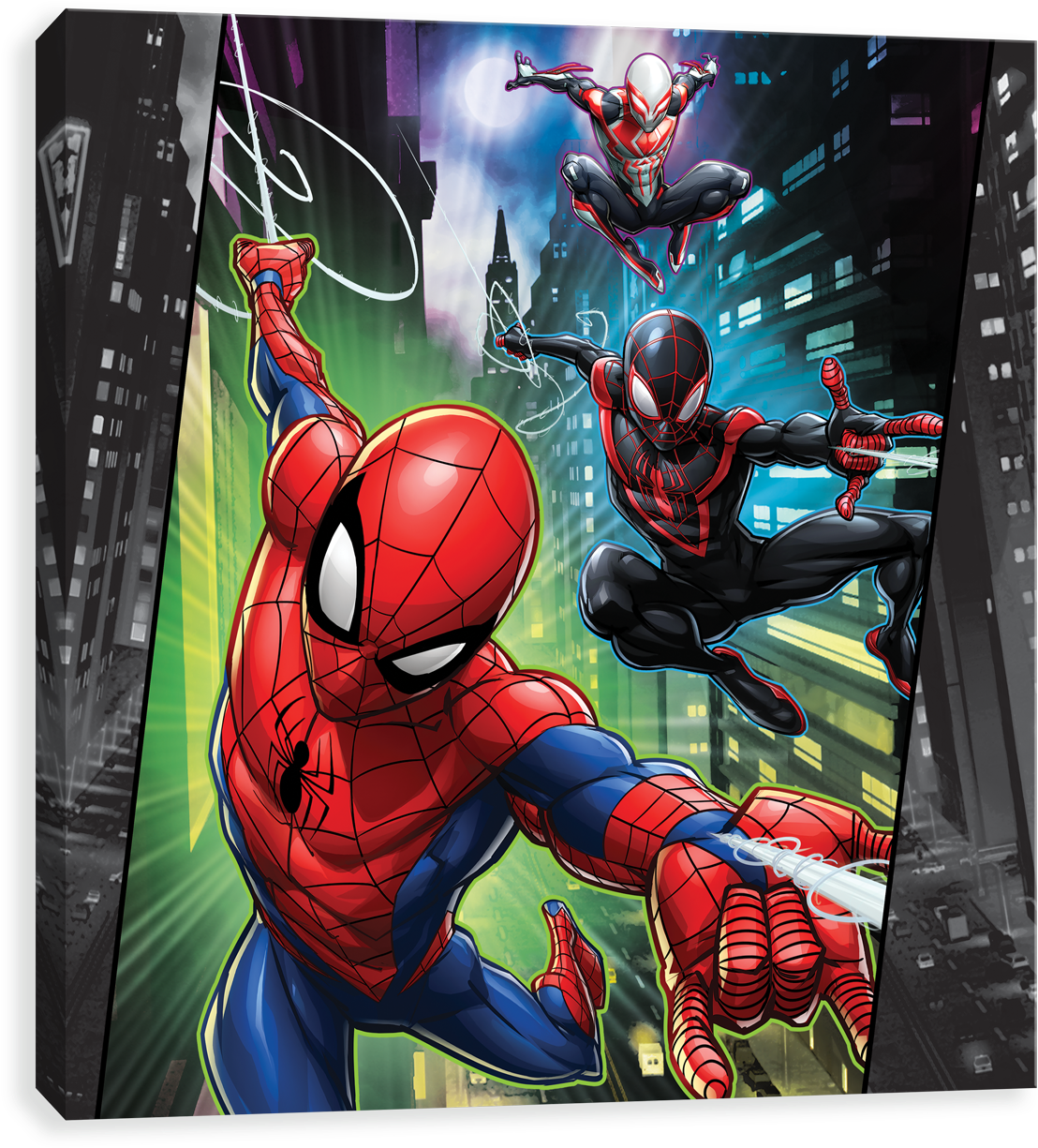 Flying Spider-man Trio - Quebra Cabeça Spider Man 100 Peças - Toyster (1280x1280), Png Download