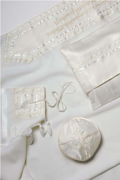 Classic Wool Tallit For Men By Galilee Silks - Classic White Tallit By Galilee Silks (600x600), Png Download