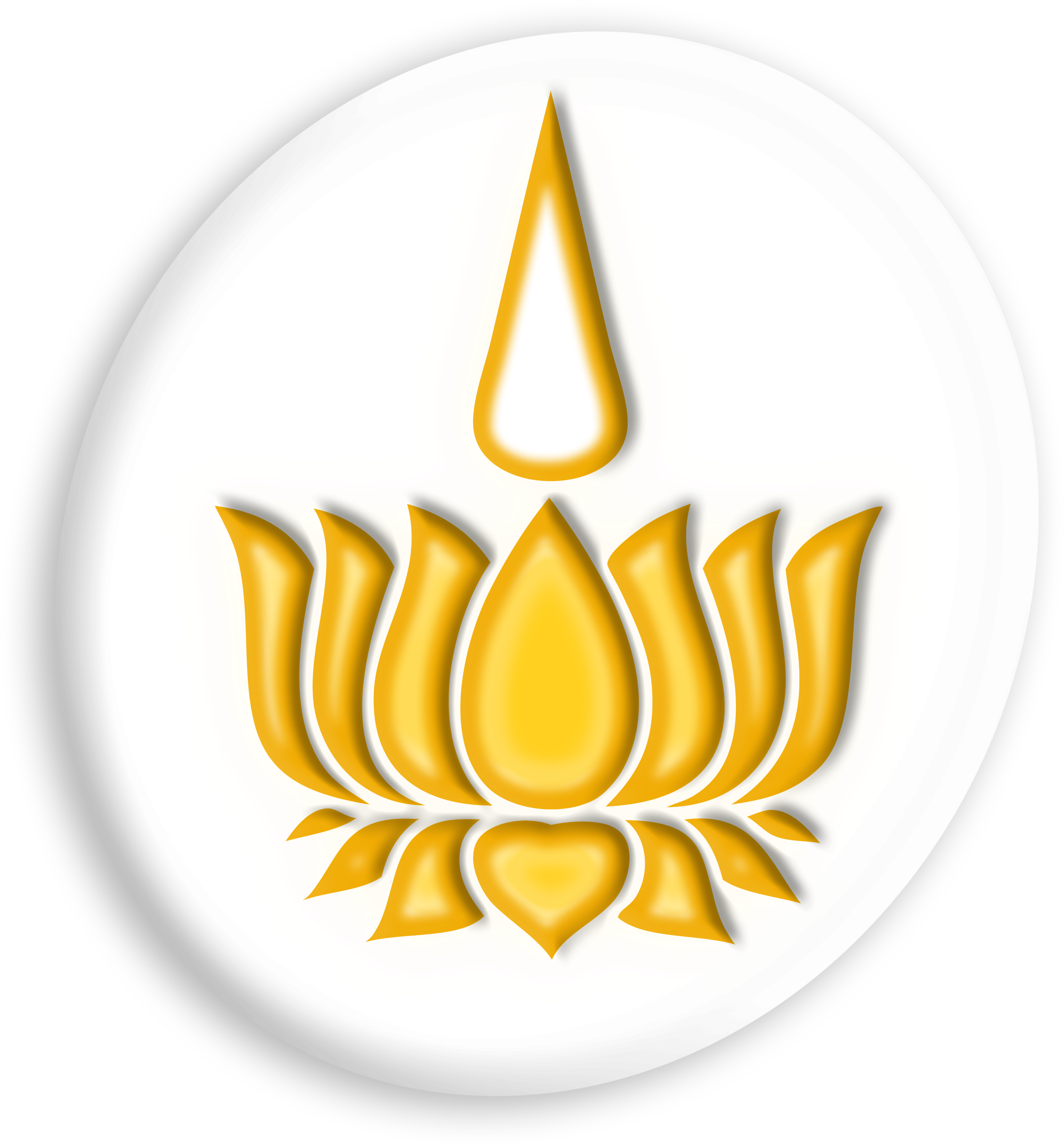 Golden Lotus (3214x3391), Png Download