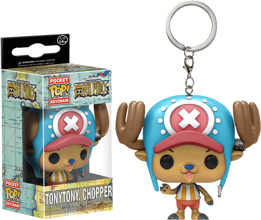 Tony Tony Chopper Pocket Pop Vinyl Keychain - Funko Pop One Piec3 (908x763), Png Download