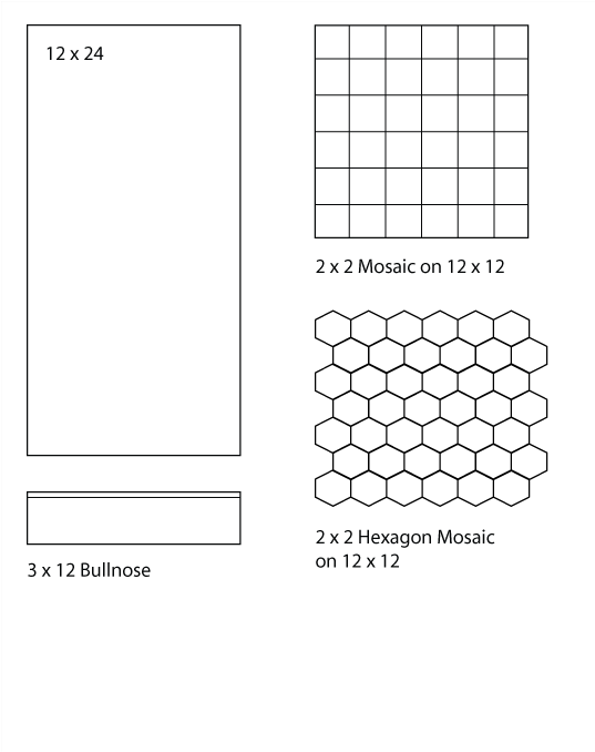 Tile Outline - Tile (537x678), Png Download