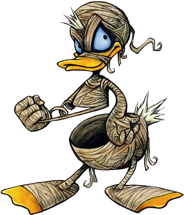 Kingdom Hearts Art Gallery Containing Characters, Concept - Kingdom Hearts Halloween Town Donald (633x739), Png Download