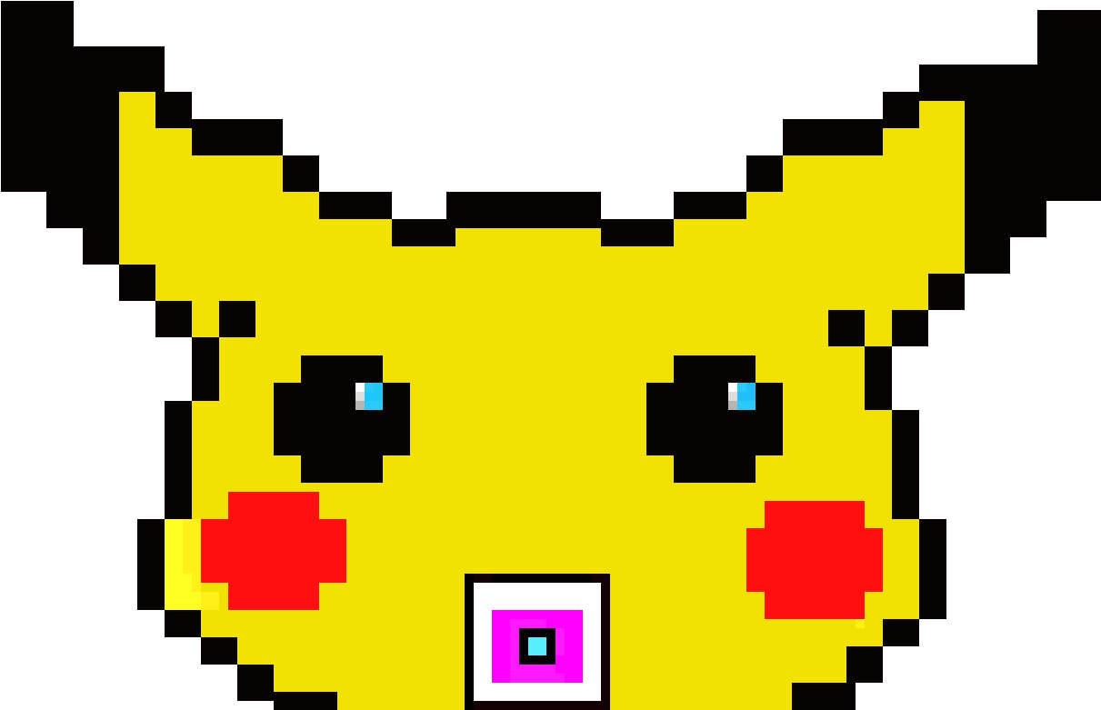Baby Pikachu - Pikachu Pixel Art (1360x780), Png Download