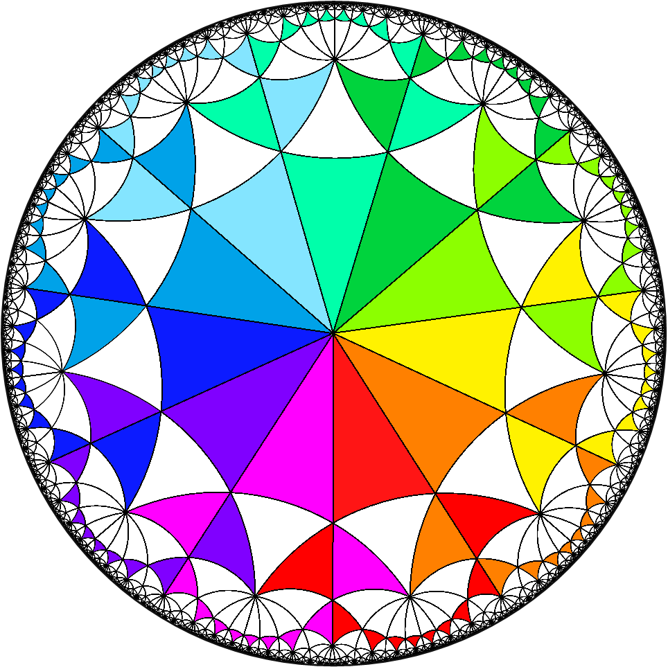 Order-11 Hendecagrammic Tiling - Circle (964x963), Png Download