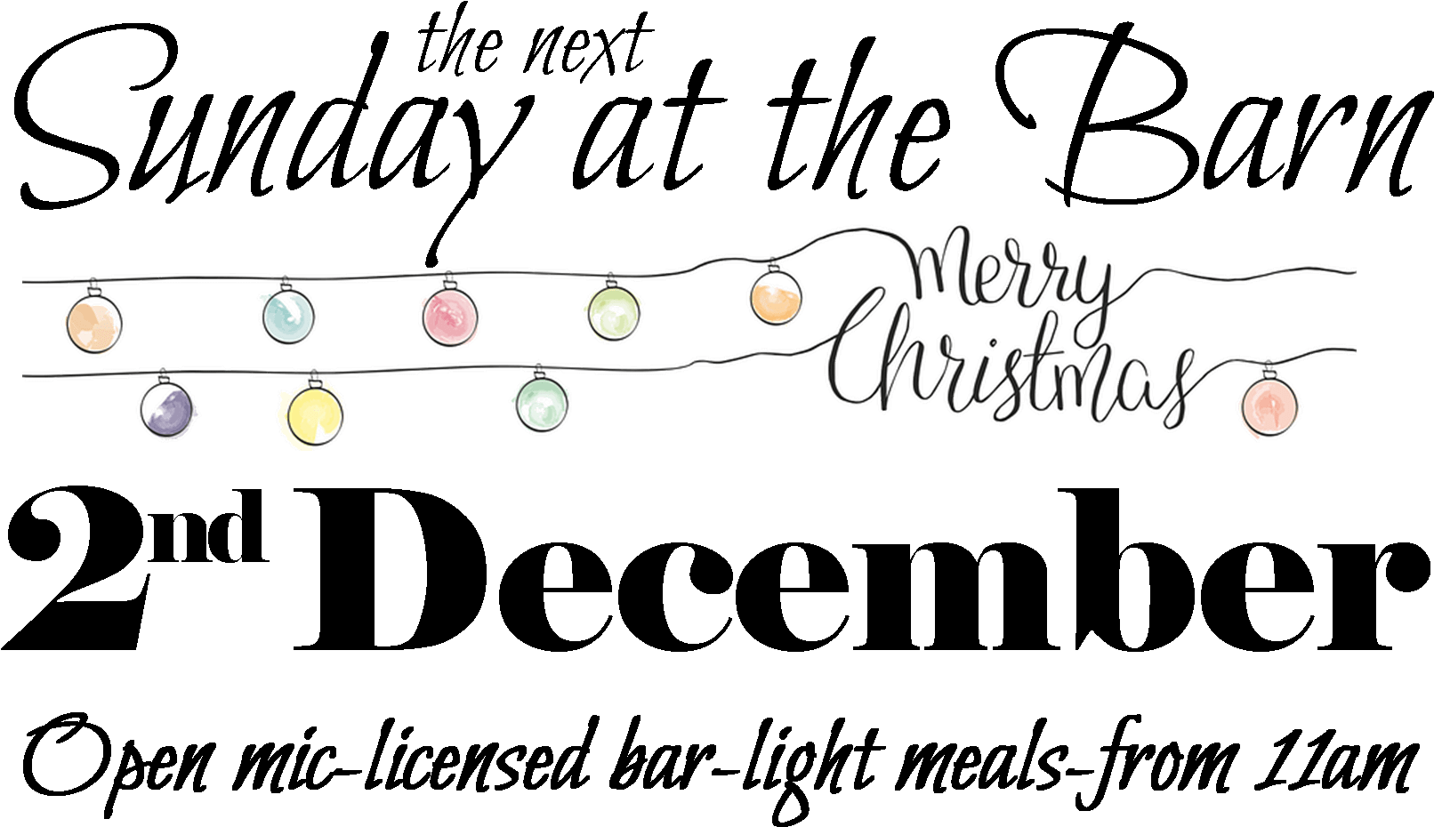 Sunday At The Barn - Editable December Calendar 2018 (1667x996), Png Download