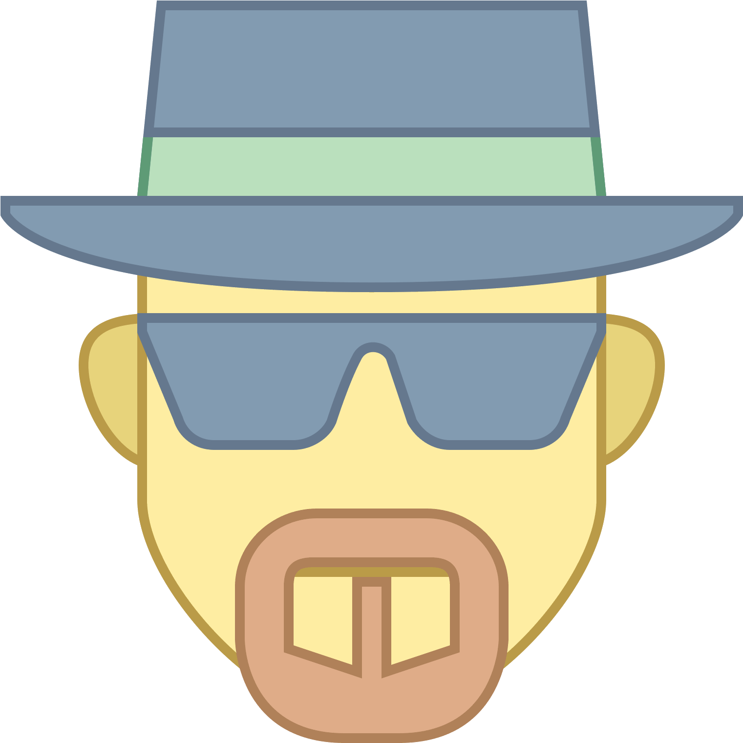 Walter White Icon - Fiction (1600x1600), Png Download