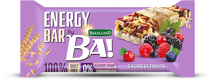 Bakalland Cereal And Energy Bars 5 Forest Fruits - Energy Bar By Ba (900x900), Png Download