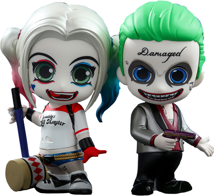 Hot Toys Htcosb303 "harley Quinn With Mallet Plus The - Cosbaby Hot Toys Twin Set Joker And Harley Quinn (744x684), Png Download