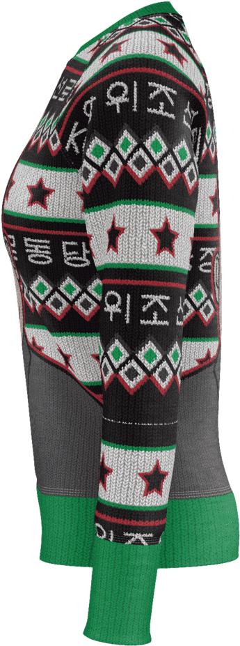 Kim Jong Un Xmas Cotton Women's Sweatshirt - Sweatshirt (1024x1024), Png Download