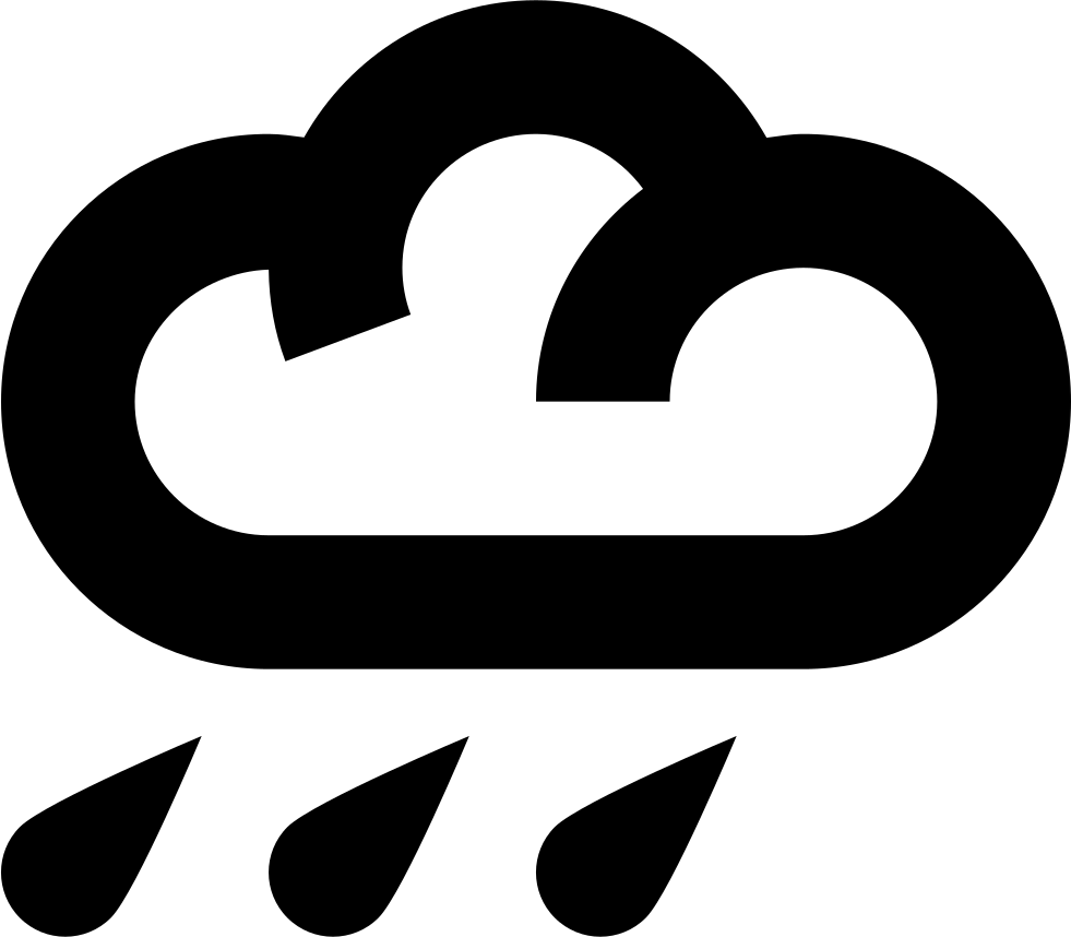 Rain Weather Cloud Comments - Rain Symbol (981x858), Png Download