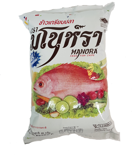 Manora Fried Fish Chips- 85g - Manora Shrimp Chip 85g. (500x634), Png Download