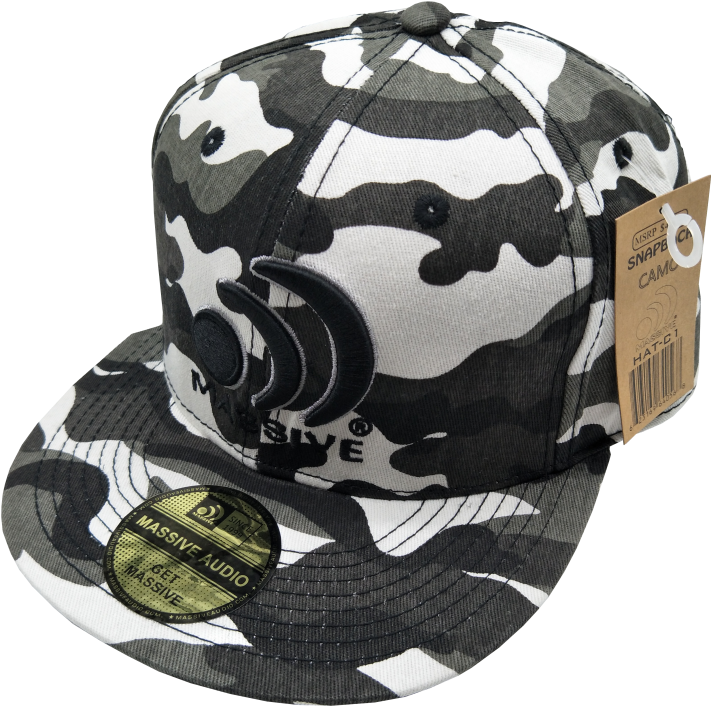 Black & White Camouflage Snapback Hat - Snapback Hats Black & White (755x750), Png Download