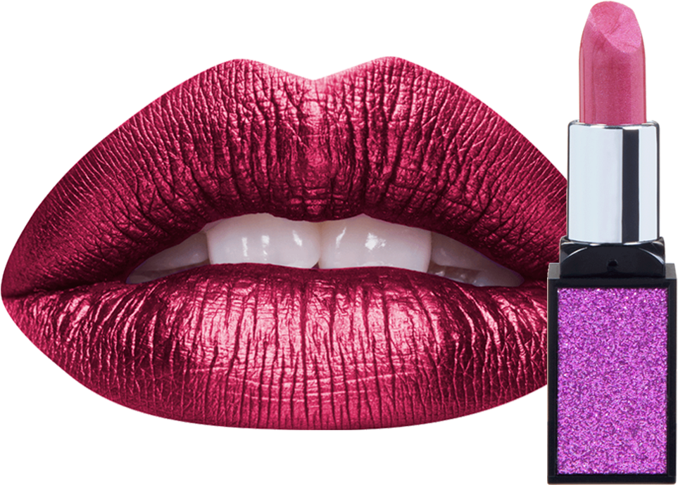 False Tattoo Junkee Lovey Dovey Metallic Lip Swatch - Tattoo Junkee (1000x1000), Png Download
