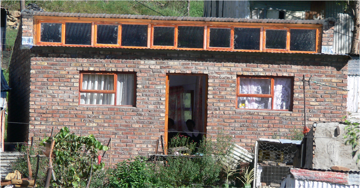 Completed Passive Solar Energy Efficient House - Fly Ash Bricks House (1805x617), Png Download