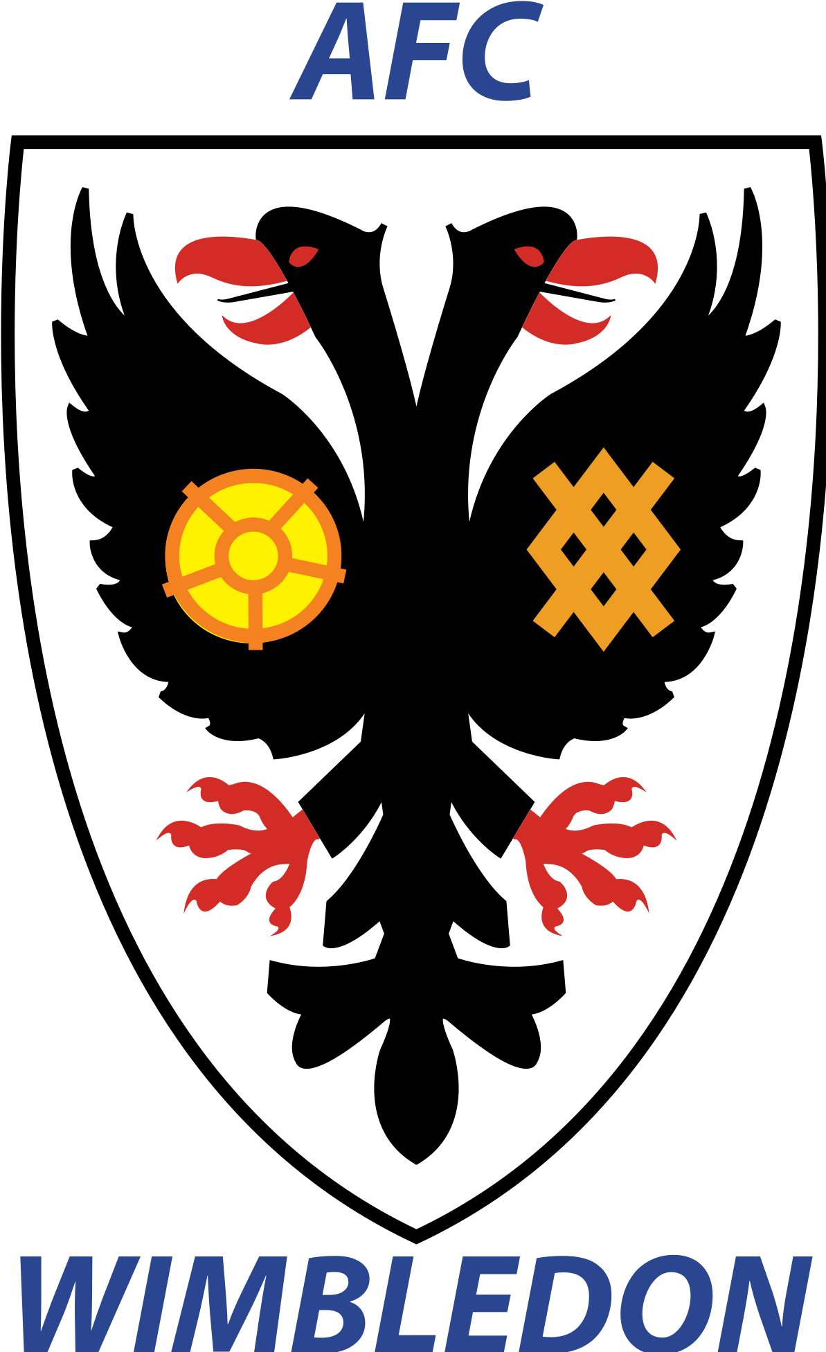Afc Wimbledon Logo (1200x1955), Png Download