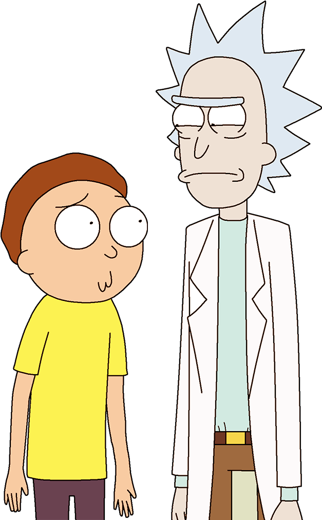 Rick And Morty - Rick And Morty Together (1600x1024), Png Download