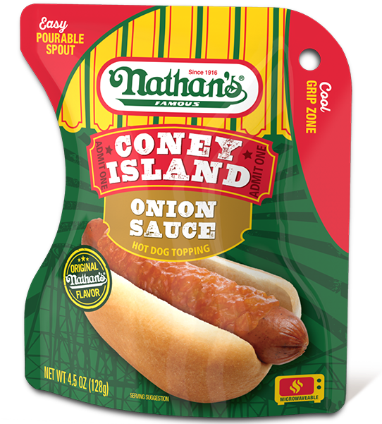 Onion Sauce - Nathan's Hot Dogs (549x600), Png Download